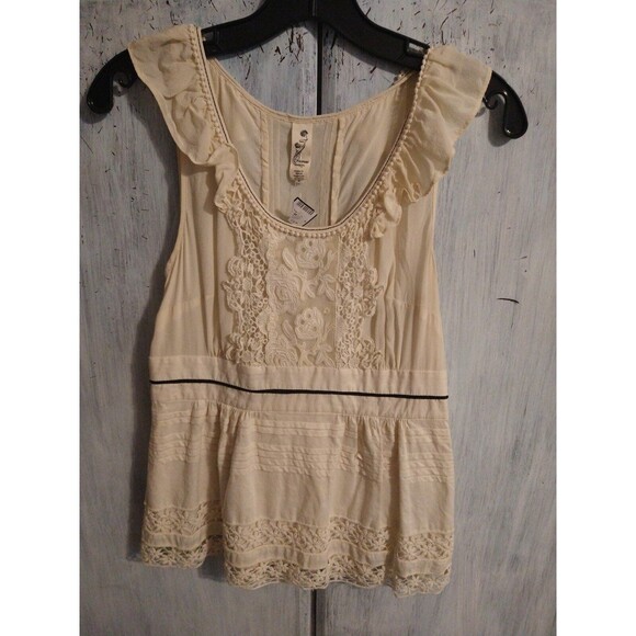 Floreal 100% lace sleeveless top Sz 2 vintage y2k - Picture 2 of 9